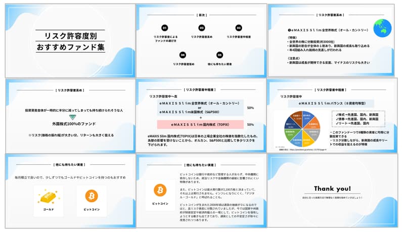 リスク許容度別ファンド